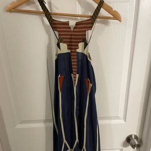 Italian Silk maxi dress with strapped/tie back